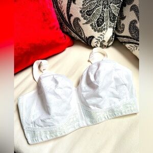 BRA Playtex 40DDD White 2700 No Wire Full Coverage 5 Eye 3444 AF